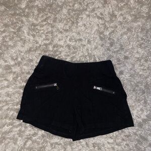 Black mini shorts
